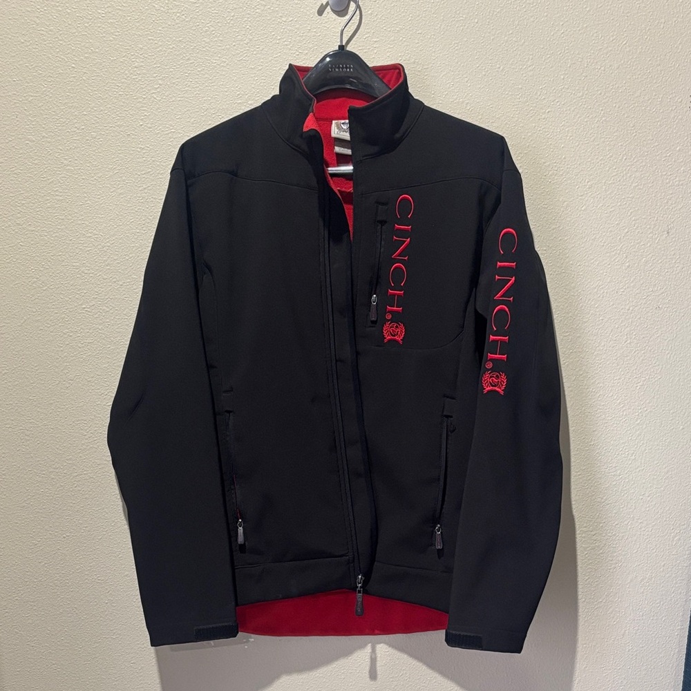 Cinch Men's Performance Jacket in Black with Red Details